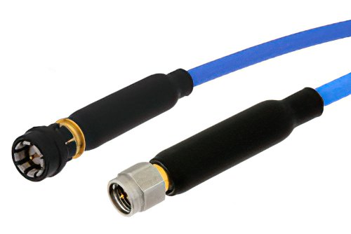 SMA Male to QD SMA Male Precision Cable 12 Inch Length Using PE-P141 Coax , LF Solder