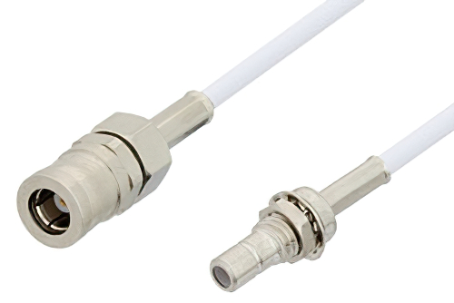 SMB Plug to SMB Jack Bulkhead Cable 12 Inch Length Using RG196 Coax