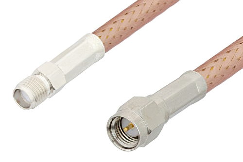 SMA Male to SMA Female Cable 24 Inch Length Using PE-P195 Coax