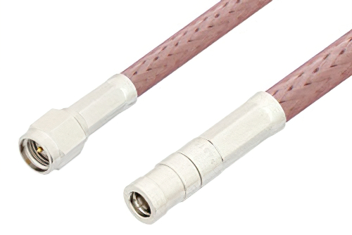 SMA Male to SMB Plug Cable 6 Inch Length Using RG142 Coax