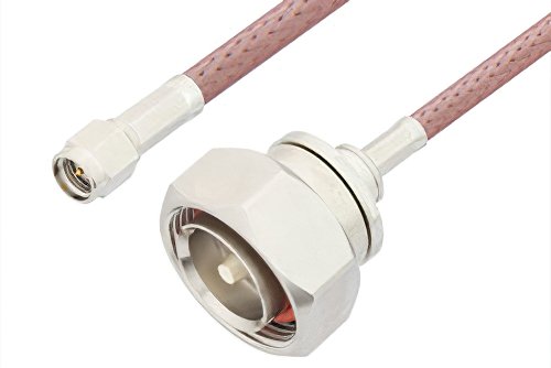 SMA Male to 7/16 DIN Male Cable Using RG142 Coax