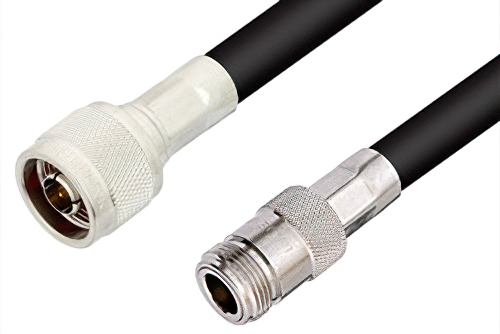 N Male to N Female Cable 48 Inch Length Using RG213 Coax, RoHS