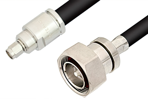 SMA Male to 7/16 DIN Male Cable Using RG214 Coax, RoHS