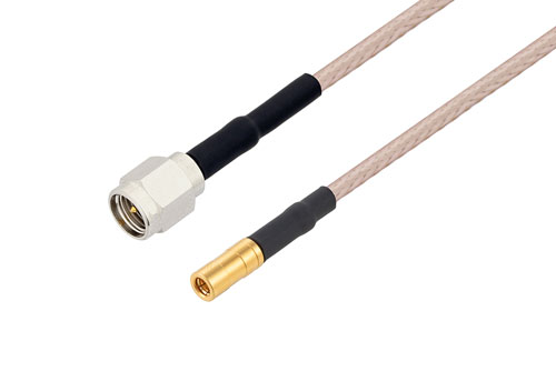 SMA Male to SSMB Plug Cable Using RG316 Coax with HeatShrink