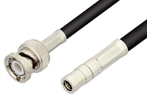 SMB Plug to BNC Male Cable 12 Inch Length Using RG58 Coax