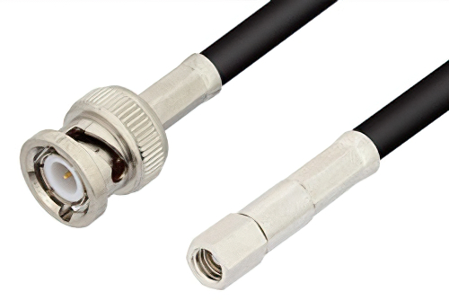SMC Plug to BNC Male Cable Using RG58 Coax, RoHS