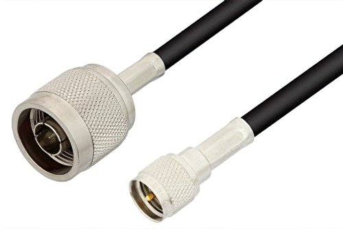 N Male to Mini UHF Male Cable 60 Inch Length Using RG223 Coax