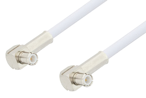 MCX Plug Right Angle to MCX Plug Right Angle Cable Using RG188 Coax, RoHS