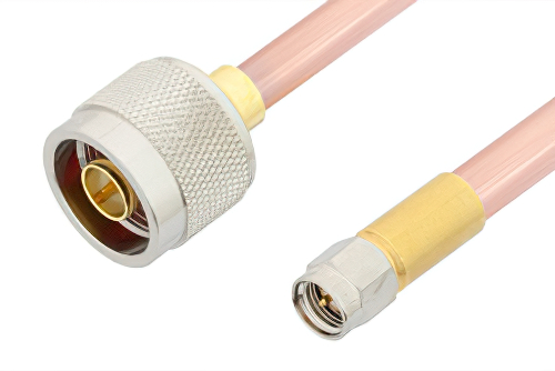 SMA Male to N Male Cable 12 Inch Length Using RG401 Coax