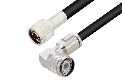 N Male to HN Male Right Angle Cable Using RG213 Coax