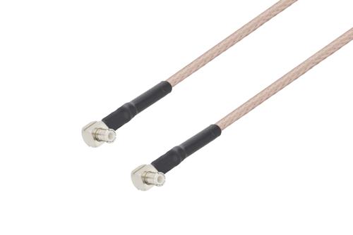 MCX Plug Right Angle to MCX Plug Right Angle Cable Using RG316 Coax with HeatShrink