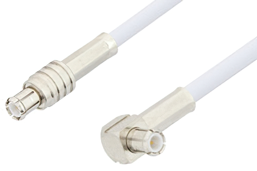 MCX Plug to MCX Plug Right Angle Cable 24 Inch Length Using RG188 Coax