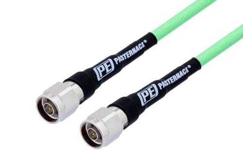 N Male to N Male Low Loss Cable Using PE-P300LL Coax, LF Solder