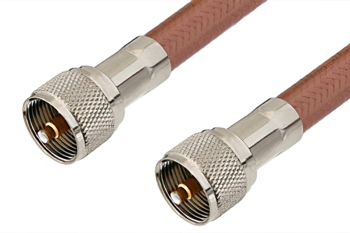 UHF Male to UHF Male Cable Using RG393 Coax