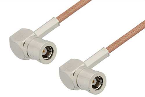 SMB Plug Right Angle to SMB Plug Right Angle Cable 48 Inch Length Using RG178 Coax