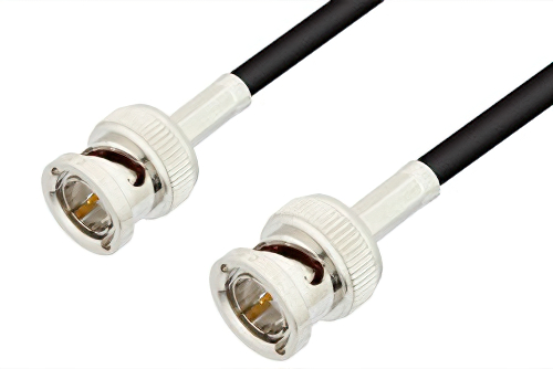 75 Ohm BNC Male to 75 Ohm BNC Male Cable 72 Inch Length Using 75 Ohm PE-B150 Coax