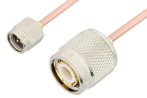 SMA Male to TNC Male Cable 6 Inch Length Using RG405 Coax