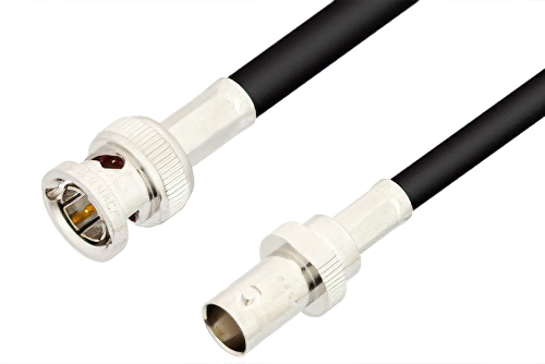 75 Ohm BNC Male to 75 Ohm BNC Female Cable 60 Inch Length Using 75 Ohm RG59 Coax, RoHS