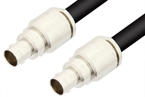 75 Ohm BNC Female to 75 Ohm BNC Female Cable 24 Inch Length Using 75 Ohm RG6 Coax