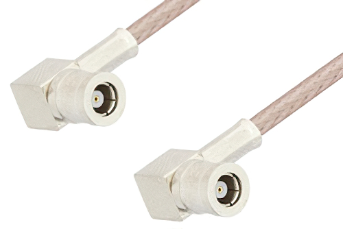 SMB Plug Right Angle to SMB Plug Right Angle Cable 72 Inch Length Using RG316-DS Coax, RoHS