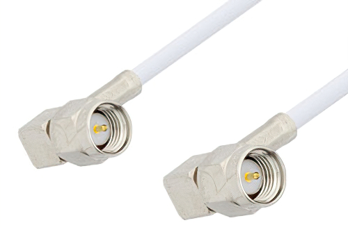 SMA Male Right Angle to SMA Male Right Angle Cable Using RG188-DS Coax, RoHS