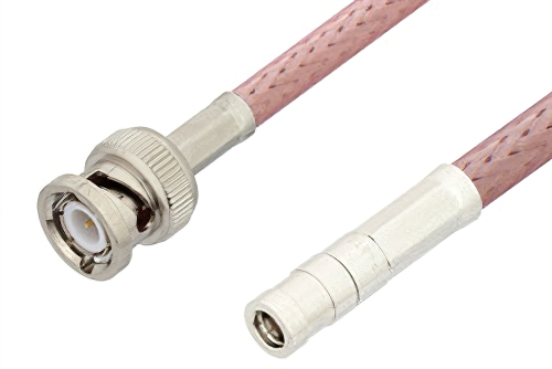 SMB Plug to BNC Male Cable 48 Inch Length Using RG142 Coax