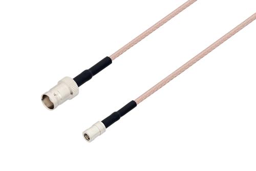 BNC Female to SMB Plug Cable Using RG316 Coax with HeatShrink, LF Solder