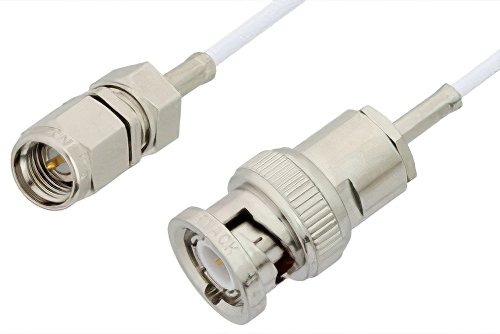 SMA Male to BNC Male Cable Using RG196 Coax, RoHS
