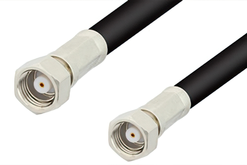75 Ohm SMC Plug to 75 Ohm SMC Plug Cable 12 Inch Length Using 75 Ohm RG59 Coax, RoHS