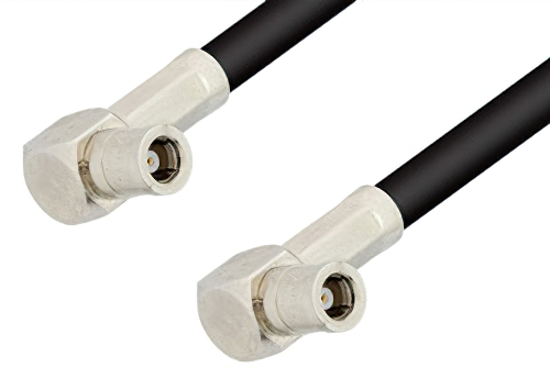 SMB Plug Right Angle to SMB Plug Right Angle Cable 48 Inch Length Using RG58 Coax