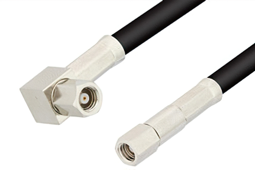 SMC Plug to SMC Plug Right Angle Cable 36 Inch Length Using RG58 Coax, RoHS