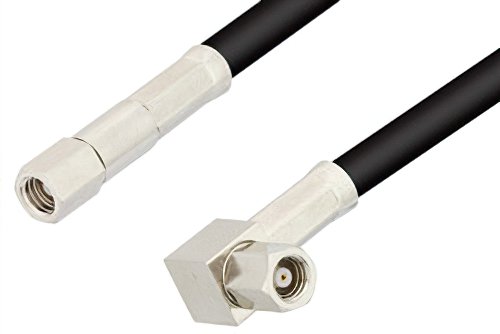 SMC Plug to SMC Plug Right Angle Cable 72 Inch Length Using RG223 Coax, RoHS