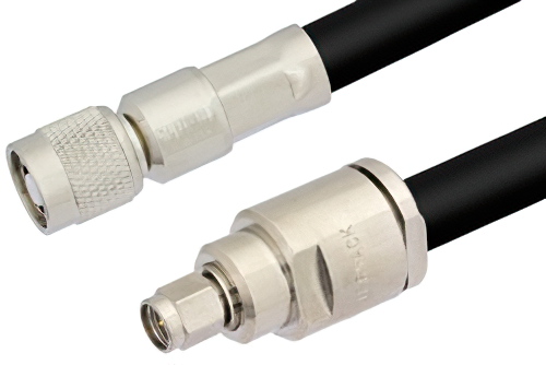 SMA Male to TNC Male Cable Using RG8 Coax, LF Solder
