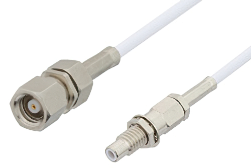 SMC Plug to SMC Jack Bulkhead Cable 24 Inch Length Using RG196 Coax