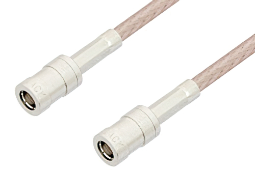 SMB Plug to SMB Plug Cable 24 Inch Length Using RG316-DS Coax, RoHS