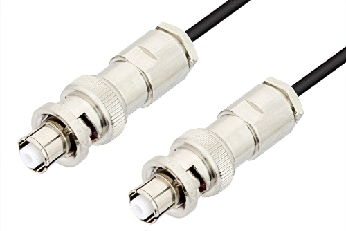 SHV Plug to SHV Plug Cable 24 Inch Length Using RG174 Coax, RoHS