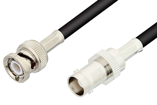 BNC Male to BNC Female Cable 36 Inch Length Using 53 Ohm RG55 Coax