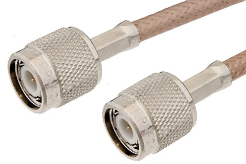 TNC Male to TNC Male Cable 24 Inch Length Using RG141 Coax