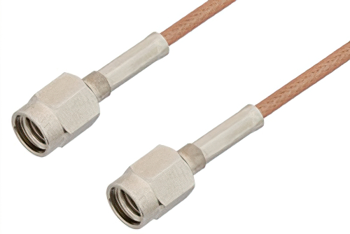 SSMA Male to SSMA Male Cable 6 Inch Length Using RG178 Coax, RoHS