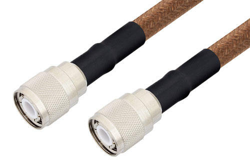 HN Male to HN Male Cable 12 Inch Length Using RG225 Coax , LF Solder