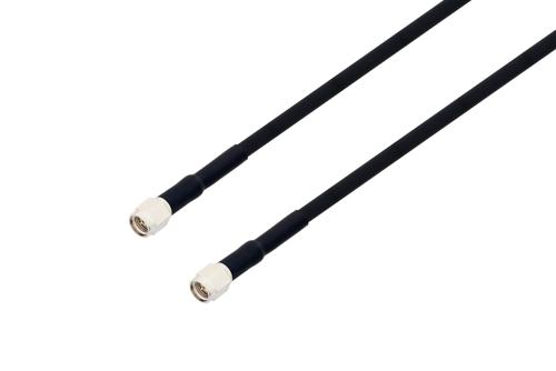 SMA Male to SMA Male Cable Using RG223 Coax with HeatShrink, LF Solder