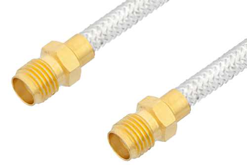 SMA Female to SMA Female Cable 12 Inch Length Using PE-SR402FL Coax