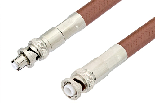 MHV Male to SHV Plug Cable 60 Inch Length Using RG393 Coax
