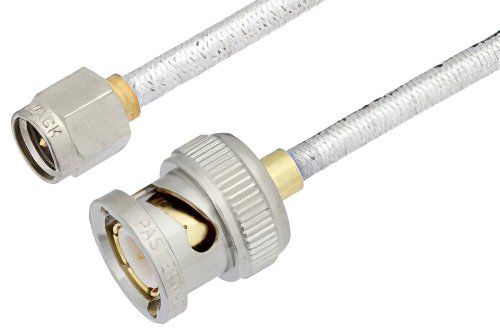 SMA Male to BNC Male Cable Using PE-SR402FL Coax