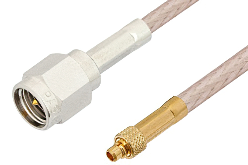 SMA Male to MMCX Plug Cable 12 Inch Length Using RG316 Coax