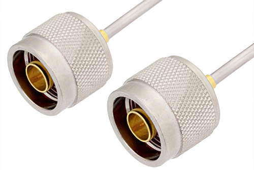 N Male to N Male Cable 12 Inch Length Using PE-SR405AL Coax