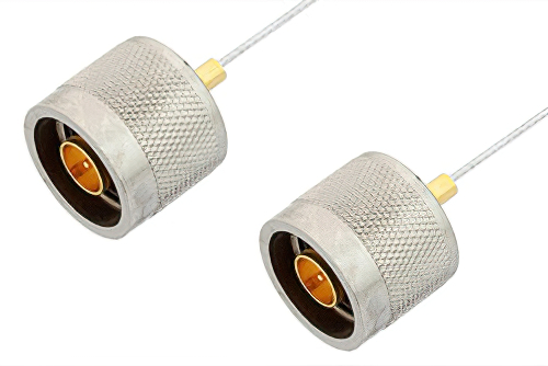 N Male to N Male Cable 60 Inch Length Using PE-SR047FL Coax, RoHS