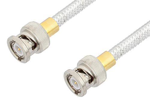 BNC Male to BNC Male Cable 36 Inch Length Using PE-SR401FL Coax, RoHS