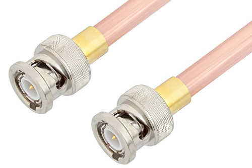 BNC Male to BNC Male Cable 12 Inch Length Using RG401 Coax