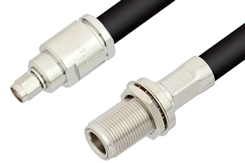 SMA Male to N Female Bulkhead Cable Using RG213 Coax, RoHS